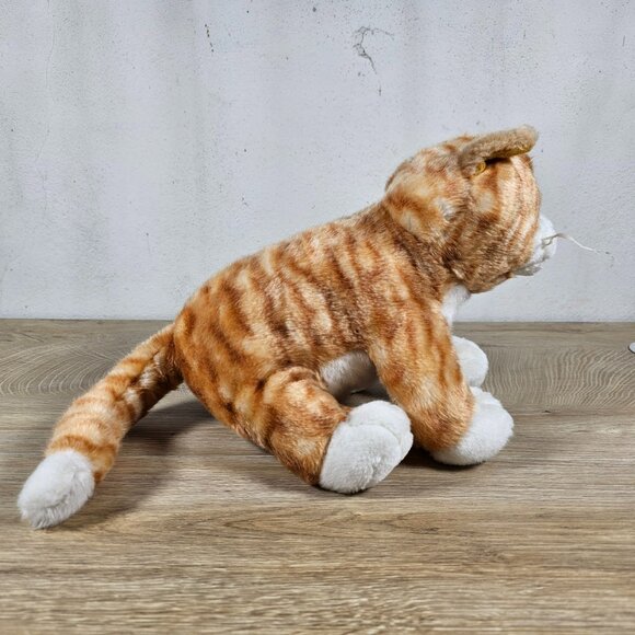 K&M International Orange Tabby Cat Plush Stuffed Toy Realistic Vintage 2005 11" - Picture 8 of 10